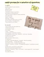 Vorschau - Arbeitsblätter - useful phrases for a selection of operators, skill files, version 2 - Seite 1
