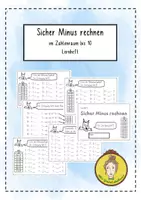 Vorschau - Arbeitsblätter - Sicher Minus rechnen - Lernheft - Deckblatt