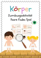 Vorschau - Spiele - Der Körper - Spiel Paare finden DAF/DAZ - Deckblatt