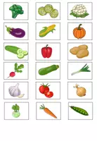 Aperçu - Cartes / Images - Symboles pour le cahier de vocabulaire "das Gemüse" Allemand - Page de couverture