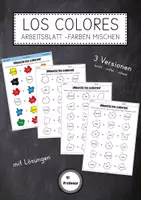 Vorschau - Arbeitsblätter - Los colores - Arbeitsblatt (Farben mischen) - Deckblatt