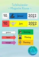 Vorschau - Präsentationen/Tafelbilder - Tafelkalender für magische Klassen (2 Versionen) - Deckblatt