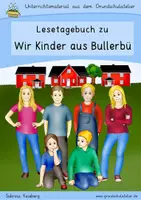 Vorschau - Unterrichtsreihen - Lernmaterial zu "Wir Kinder aus Bullerbü" (Lesetagebuch ) - Deckblatt