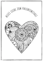 Vorschau - Mal- und Bastelvorlagen - Valentinstag - Ausmalbilder Herzen - Seite 2