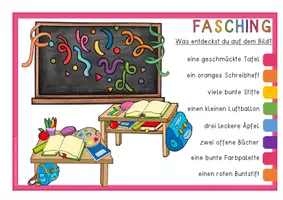 Vorschau - Arbeitsblätter - Klammerplakate FASCHING - Seite 1