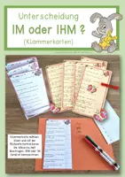 Vorschau - Fördermaterial/Inklusion - im oder ihm - Klammerkarten - Deckblatt