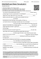 Vorschau - Arbeitsblätter - Arbeitsblätter "Tom und Jerry" + Lösung & MP3 + - Deckblatt