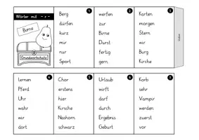 Vorschau - Arbeitsblätter - Leporello - Grundwortschatz Wörter mit -r- - Seite 2