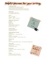 Vorschau - Merkblätter - helpful phrases for your writing, useful phrases, skill files - Seite 1