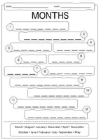 Vorschau - Arbeitsblätter - Wortschatz - Months (zweifach differenziert) - Seite 3