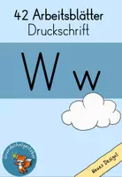 Vorschau - Stundenentwürfe - Arbeitsblätter W Druckschrift Wochenplan Buchstabeneinführung - Deckblatt