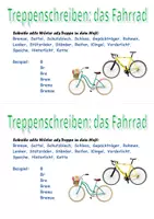 Vista previa - Hojas de trabajo - Treppenschreiben das Fahrrad "Escritura de la escalera" alemán - Portada