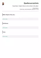 Vorschau - Arbeitsblätter - Study Sheet - Englisch How to write a letter to the editor - Seite 1
