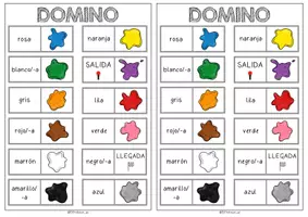 Vorschau - Arbeitsblätter - Los colores - Domino AB - Seite 2