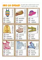 Aperçu - Jeux - la ropa jeu Espagnol ¡No lo digas! - Page 3