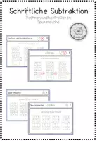 Vorschau - Arbeitsblätter - Materialpaket: Schriftliche Subtraktion im Zahlenraum 1000 - Deckblatt