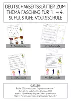 Vorschau - Arbeitsblätter - Deutscharbeitsblätter Fasching - Deckblatt