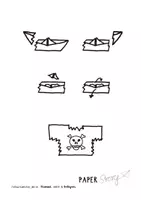 Vorschau - Arbeitsblätter - Silversterknaller23 - Werken / Kunst - PAPER Story - Piratenkapitän Henry - Büchlein zu einer Faltgeschichte / Papier falten - Seite 1