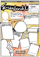 Vorschau - Arbeitsblätter - Ferienbericht - Arbeitsblatt zum ausfüllen / Sketchnotes - Seite 3