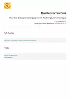 Vorschau - Stundenentwürfe - How does Shakespeare's language work? - Analysing Juliet's monologue - Seite 1