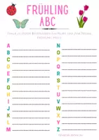 Vorschau - Arbeitsblätter - Frühling ABC - Finde zu jedem Buchstaben das passende Wort - Seite 1