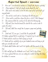 Vorschau - Arbeitsblätter - reported speech exercises, 3 Übungen, grammar revision - Seite 1