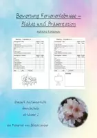 Vorschau - Test - Bewertung Ferienerlebnis Plakat Präsentation Druckschrift - Deckblatt