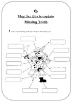 Vorschau - Arbeitsblätter - Pirate - body parts, colours, writing - Seite 1