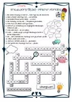 Vorschau - Merkblätter - Merkzettel für den inneren Monolog + Kreuzworträtsel - Deckblatt