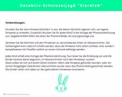 Vorschau - Stundenentwürfe - Detektiv-Schnitzeljagd, Detektiv-Spiel "Ostern" - Seite 1