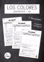 Vorschau - Arbeitsblätter - Los colores - Grammatik (AB) - Deckblatt