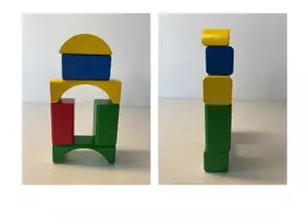 Vorschau - Bildkarten - Geometrie Ansichten Bausteine Bauen und schauen - Deckblatt