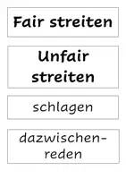 Vorschau - Präsentationen/Tafelbilder - Fair - unfair streiten: Tafelmaterial (1.-5. Klasse) - Seite 1