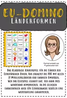 Vorschau - Arbeitsblätter - Domino Länder der Europäischen Union - Deckblatt