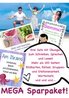 Vorschau - Arbeitsblätter - Materialpaket Sommer / Bildkarten / Spiele Deutsch als Zweitsprache - Deckblatt