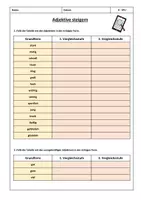 Vorschau - Arbeitsblätter - Adjektive steigern - digital und analog - Seite 1