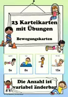 Vorschau - Stationenlernen - Sportübungen Karteikarten Sport Grundschule Übungen Fitness Spiel - Deckblatt