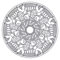 Vorschau - Mal- und Bastelvorlagen - Malbuch: 25 Mandalas zum Thema Ostern und Frühling Kopiervorlage zum Ausmalen - Seite 3