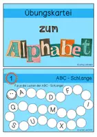 Vorschau - Aufgabenkarten - Übungskartei zum Alphabet - Seite 1