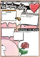 Vorschau - Arbeitsblätter - Valentinstag - Arbeitsblatt (Inhalt, Malen- und Basteln) - Deckblatt