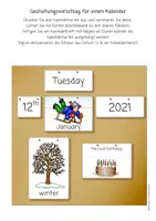 Vorschau - Poster - English calendar for the classroom (Bildkarten) - Seite 2