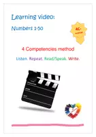 Vorschau - Videos - Learning video: Numbers 1-50 - 4 Competencies method - Deckblatt