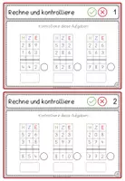 Vorschau - Arbeitsblätter - Kartei schriftliche Addition: Forderkartei - Seite 1