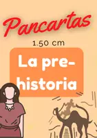 Vista previa - Decoración del aula - La prehistoria Pancarta 1.50 cm de largo - Portada