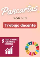 Vista previa - Decoración del aula - ODS 8. Trabajo decente Pancarta - Portada