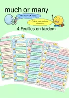 Aperçu - Feuilles d'exercices - Feuilles en tandem much OR many - Anglais - Page de couverture