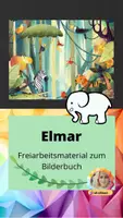 Vorschau - Spiele - Freiarbeitsmaterial passend zum Buch "Elmar, der Elefant" - Deckblatt