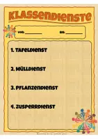 Vorschau - Poster - Klassendienste Kalender - Seite 1