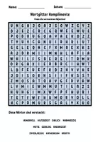 Vorschau - Arbeitsblätter - Komplimente Wortgitter - Prima als Vorbereitung zum Klassenrat und zur warmen Dusche - Seite 3