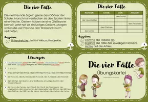 Vorschau - Aufgabenkarten - Die vier Fälle: Übungskartei - Seite 3
